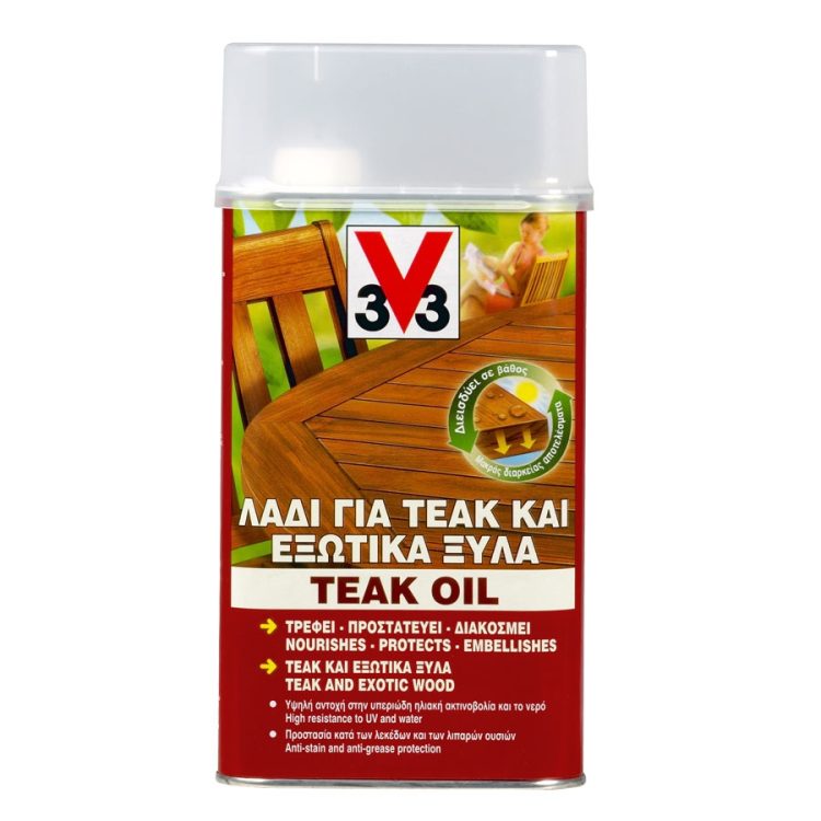 3V3 TEAK OIL Λάδι για TEAK Και Εξωτικά Ξύλα